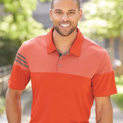 Heathered 3-Stripes Colorblocked Polo Thumbnail
