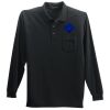 Long Sleeve Silk Touch Polo with Pocket Thumbnail