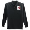Long Sleeve Silk Touch Polo with Pocket Thumbnail